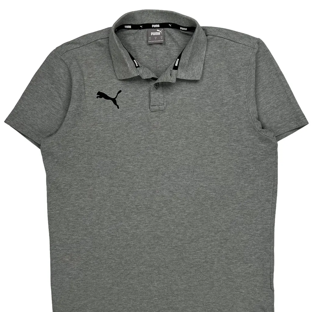 Puma Polo Shirt - Medium Grey Cotton - Image 4