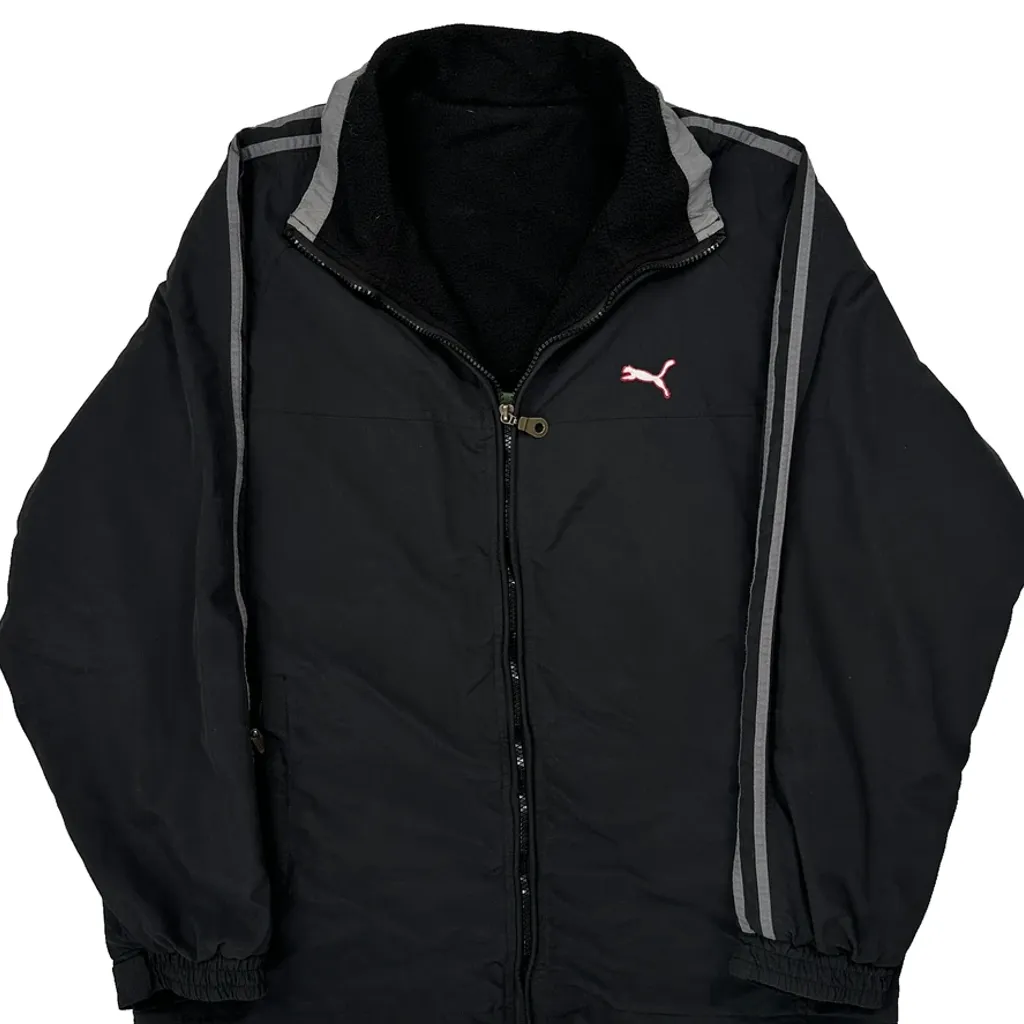 Puma Striped Track Jacket - XL Black Polyester - Image 4