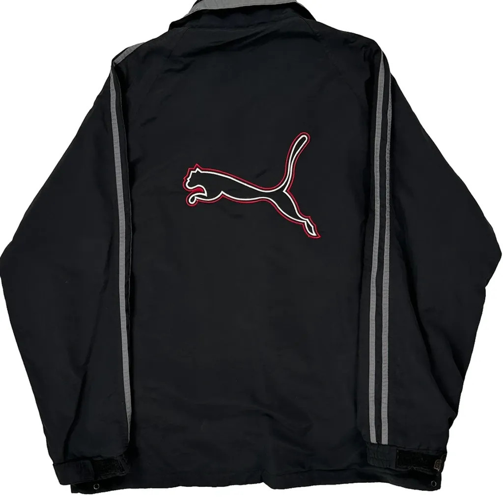 Puma Striped Track Jacket - XL Black Polyester - Image 6
