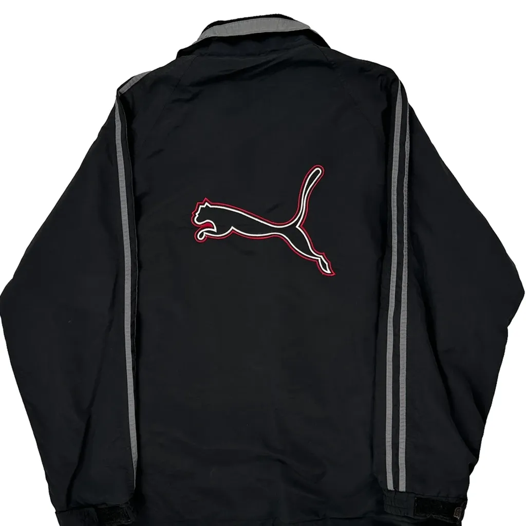 Puma Striped Track Jacket - XL Black Polyester - Image 7