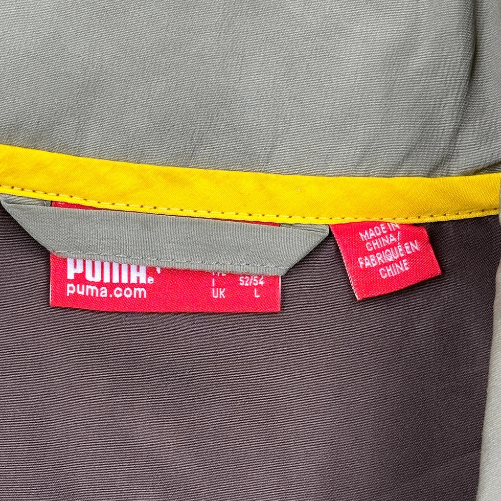 Puma Spellout Track Jacket - Large Brown Polyester - Image 3