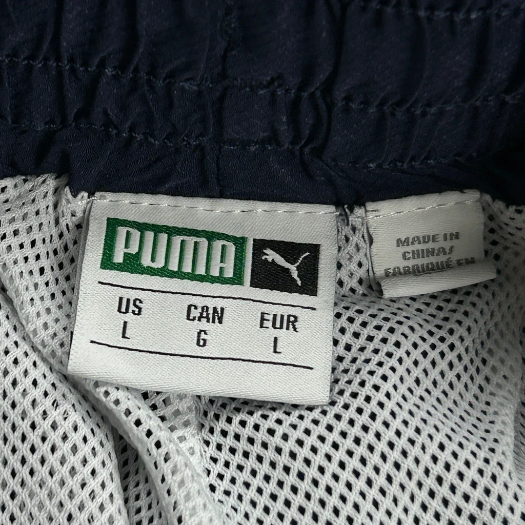 Puma Track Pants - Large Blue Polyester - Image 3