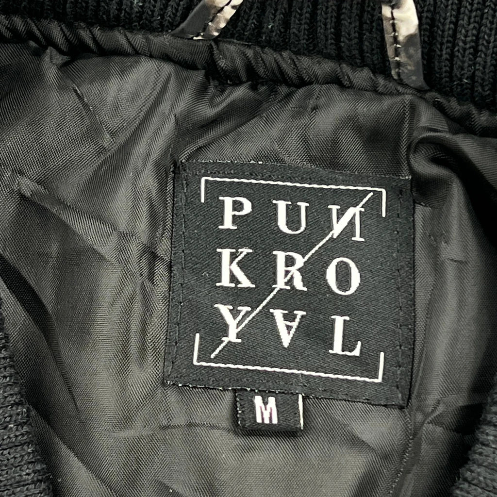 Punk Royal Bomber Jacket - Medium Black & White Polyester - Image 3