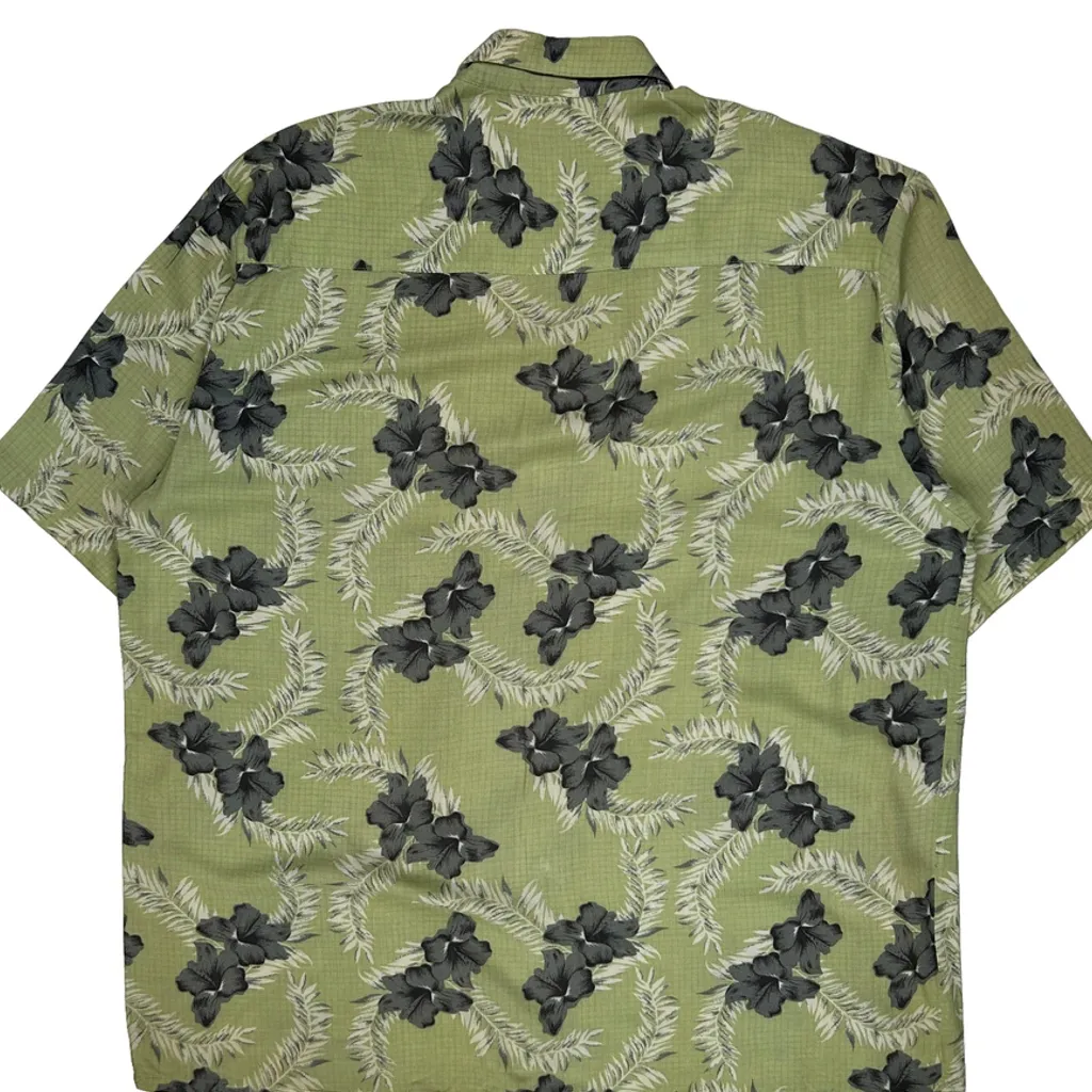 Puritan Tall Hawaiian Shirt - Large Green Viscose - Image 6
