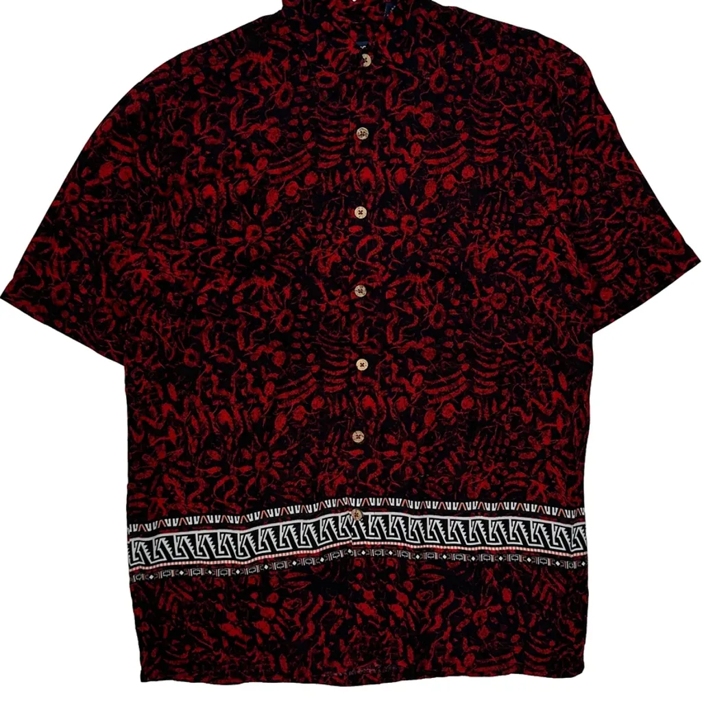 Puritan Hawaiian Shirt - Medium Red Viscose - Image 4