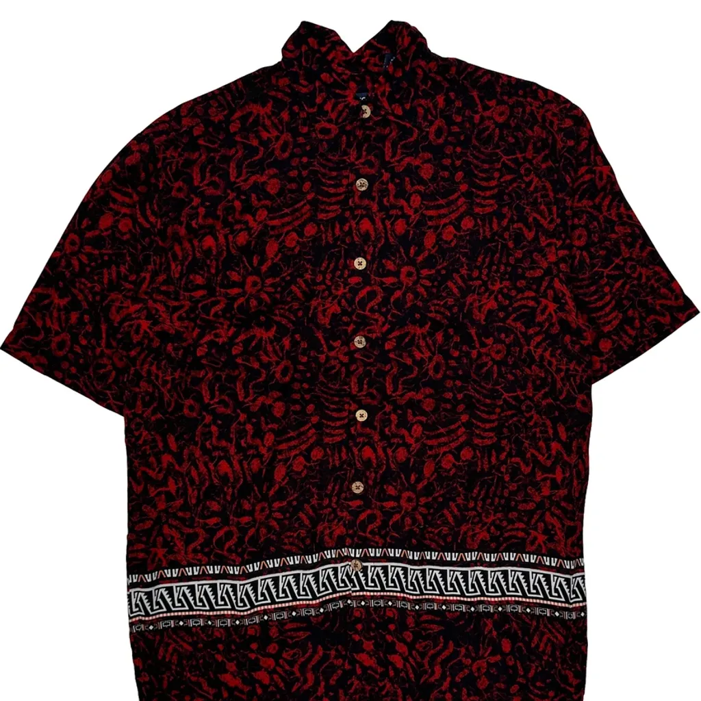 Puritan Hawaiian Shirt - Medium Red Viscose - Image 5