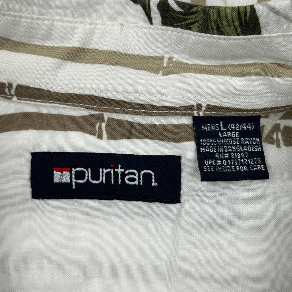 Puritan Hawaiian Shirt - Large White Viscose - Image 3