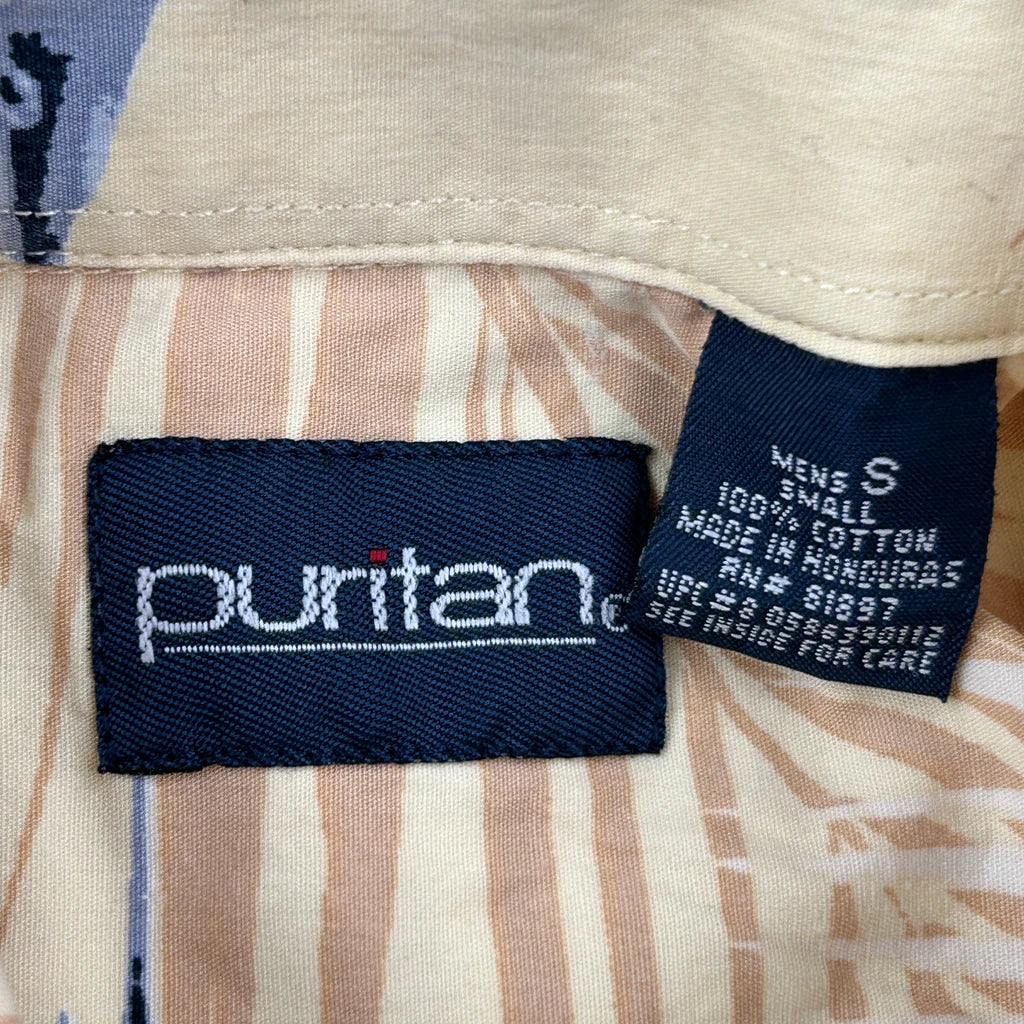 Puritan Graphic Hawaiian Shirt - Small Yellow Cotton - Image 3