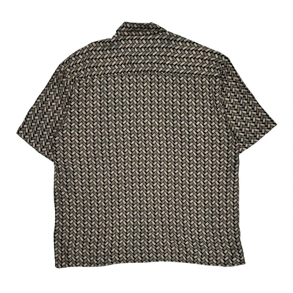 Puritan Patterned Shirt - XL Black Viscose - Image 2