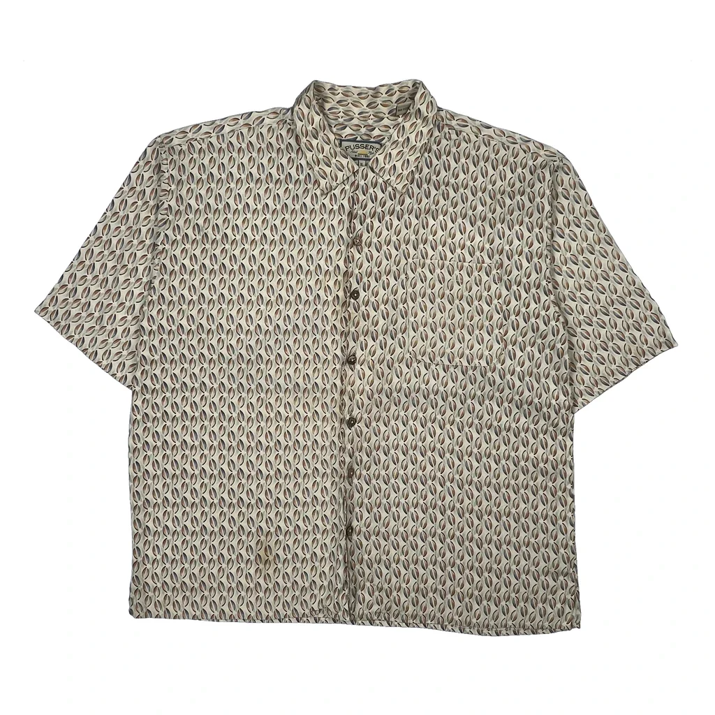 Pussers Short Sleeve Shirt - XL Cream Cotton