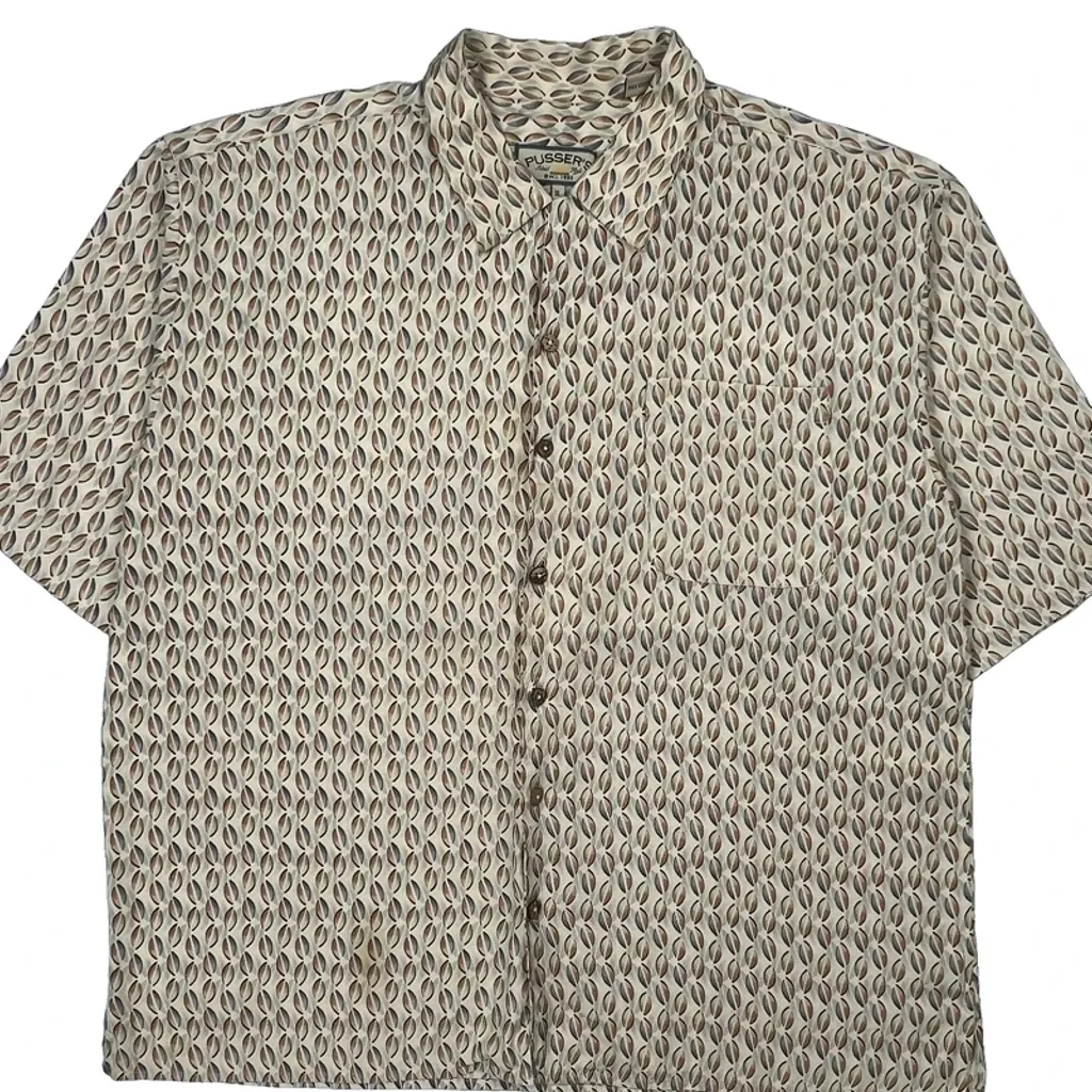 Pussers Short Sleeve Shirt - XL Cream Cotton - Image 4