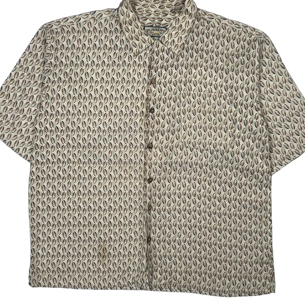 Pussers Short Sleeve Shirt - XL Cream Cotton - Image 5