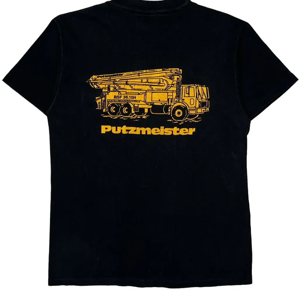 Putzmeister Hanes Single Stitch T-Shirt - Medium Black Cotton - Image 7
