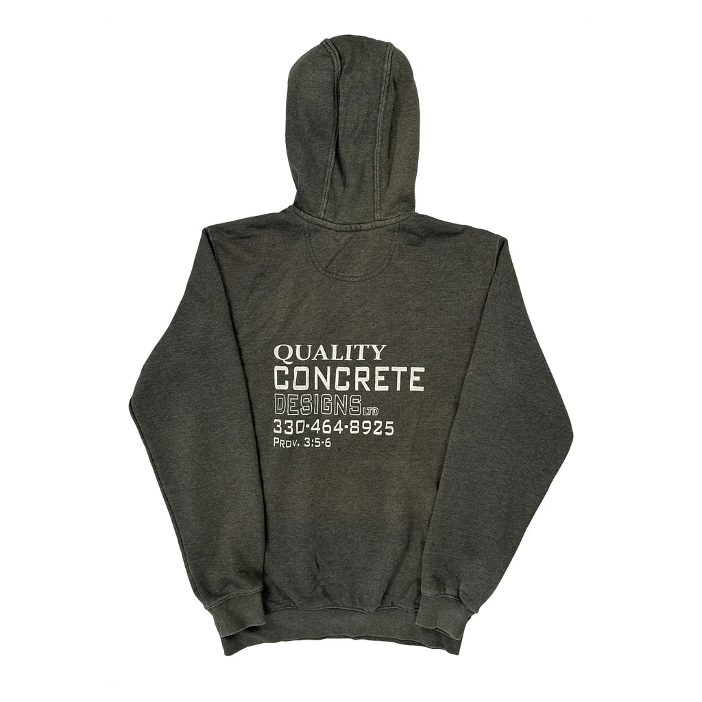 Quality Concrete Designs Carhartt Hoodie - Small Grey Cotton - Image 2