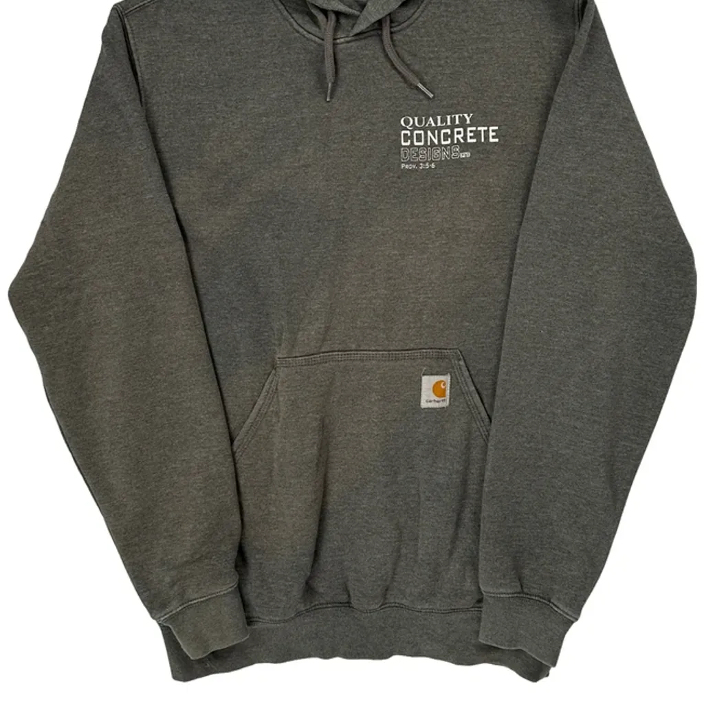 Quality Concrete Designs Carhartt Hoodie - Small Grey Cotton - Image 5