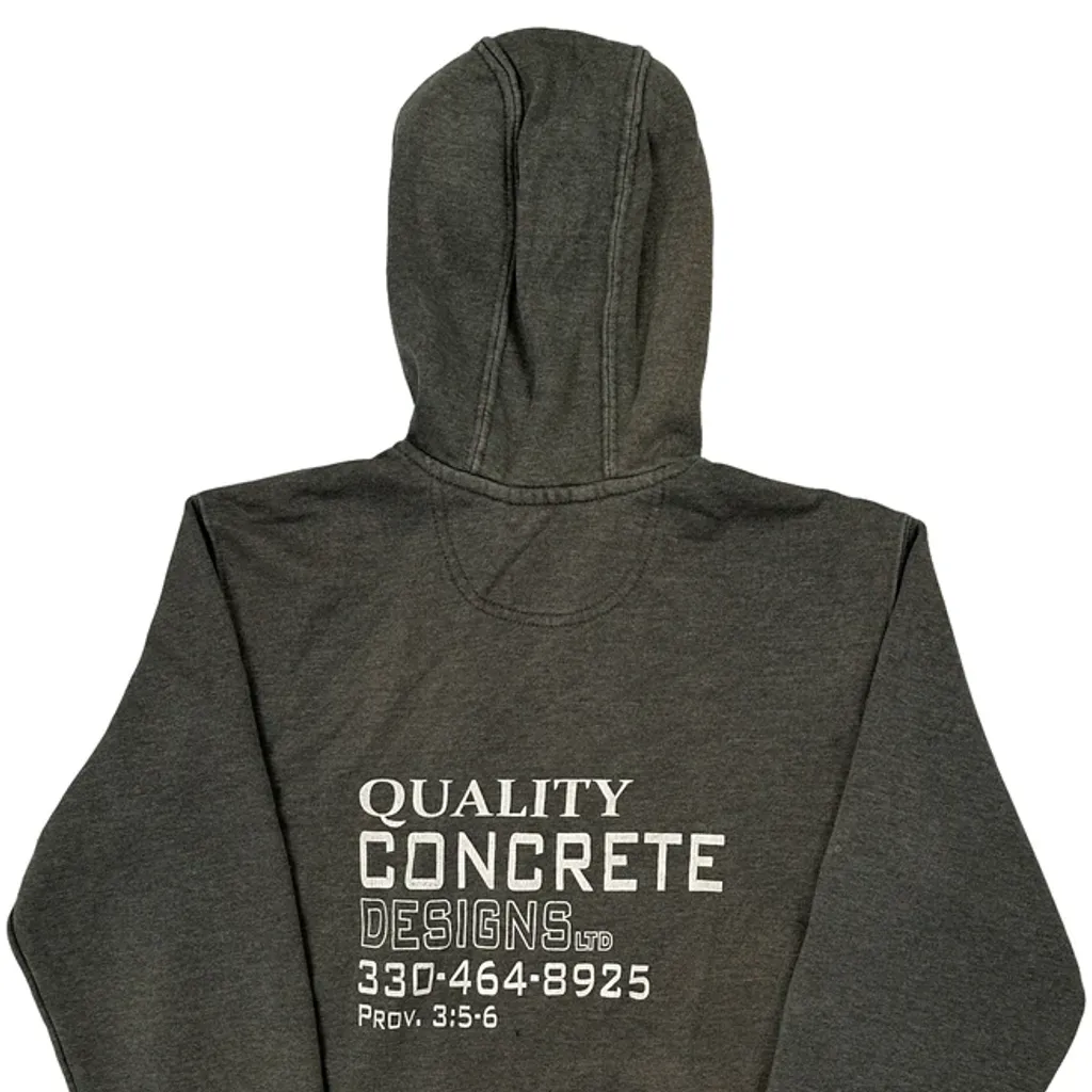 Quality Concrete Designs Carhartt Hoodie - Small Grey Cotton - Image 7