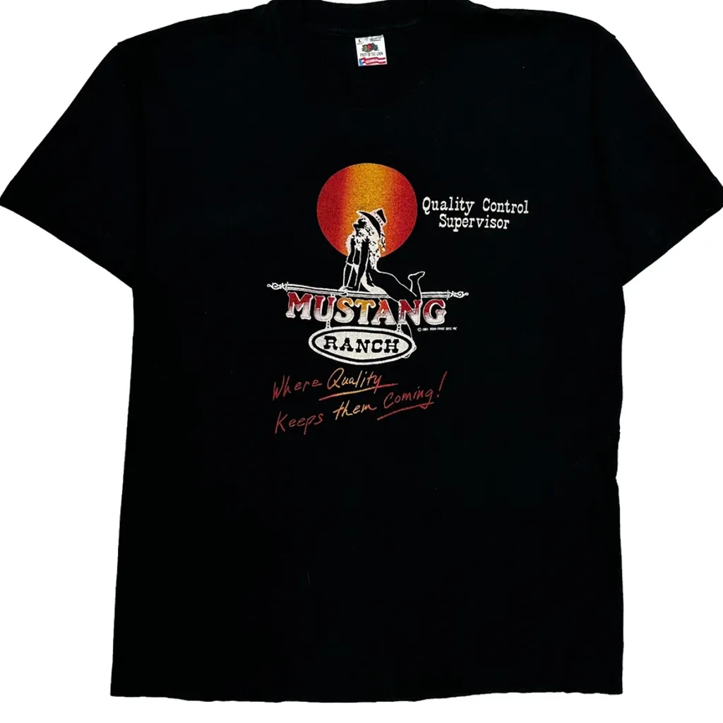 Quality Control Supervisor Fruit Of The Loom Single Stitch T-Shirt - Large Black Cotton - Image 4