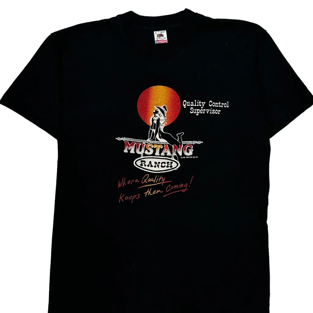 Quality Control Supervisor Fruit Of The Loom Single Stitch T-Shirt - Large Black Cotton - Image 5