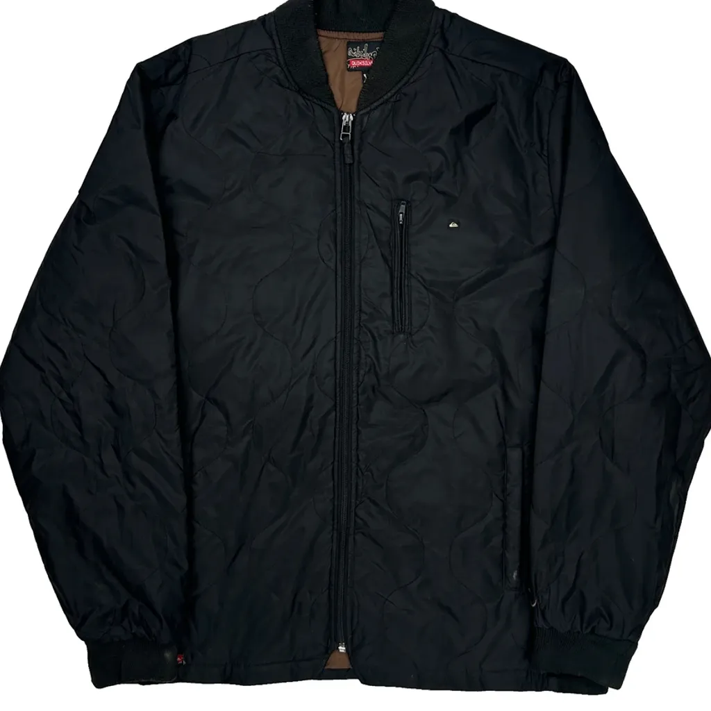 Quiksilver Bomber Jacket - XL Black Nylon - Image 4