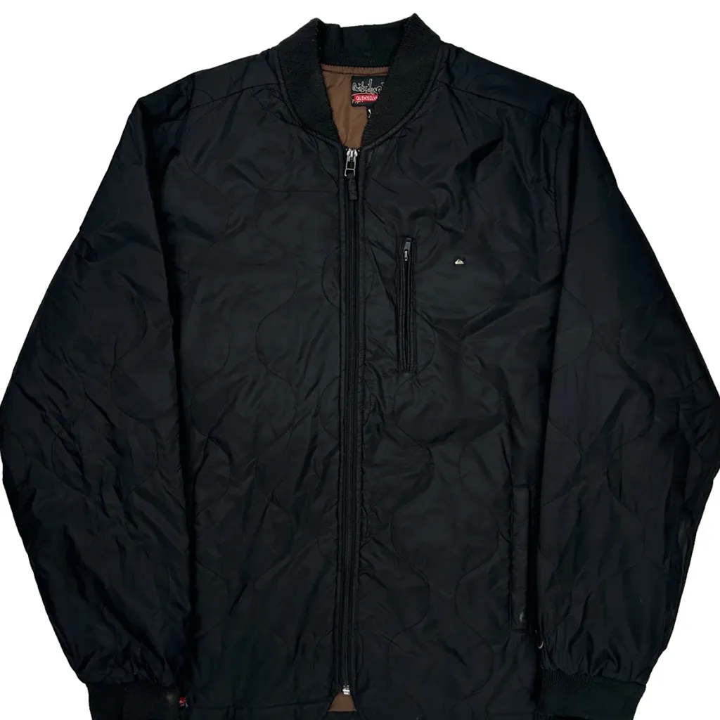 Quiksilver Bomber Jacket - XL Black Nylon - Image 5