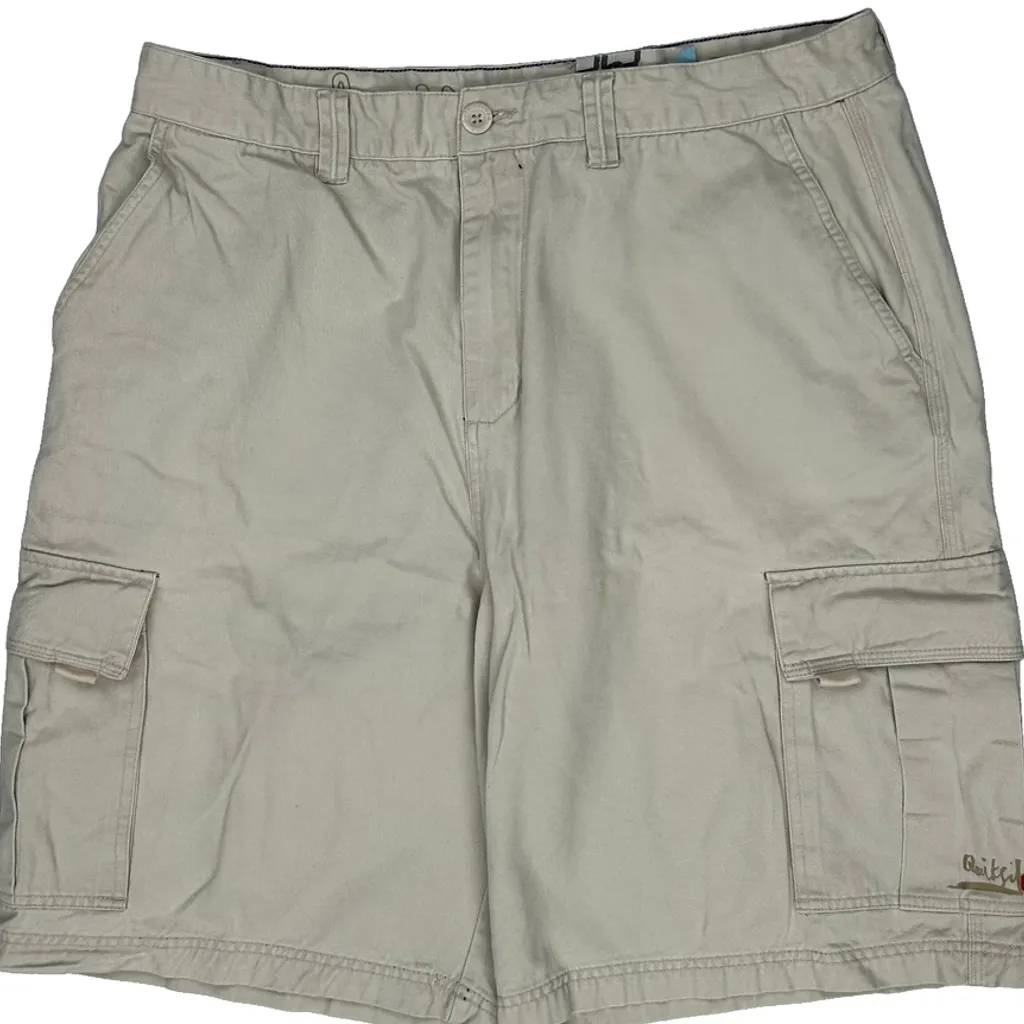 Quiksilver Cargo Shorts - 38W 10L Beige Cotton - Image 10