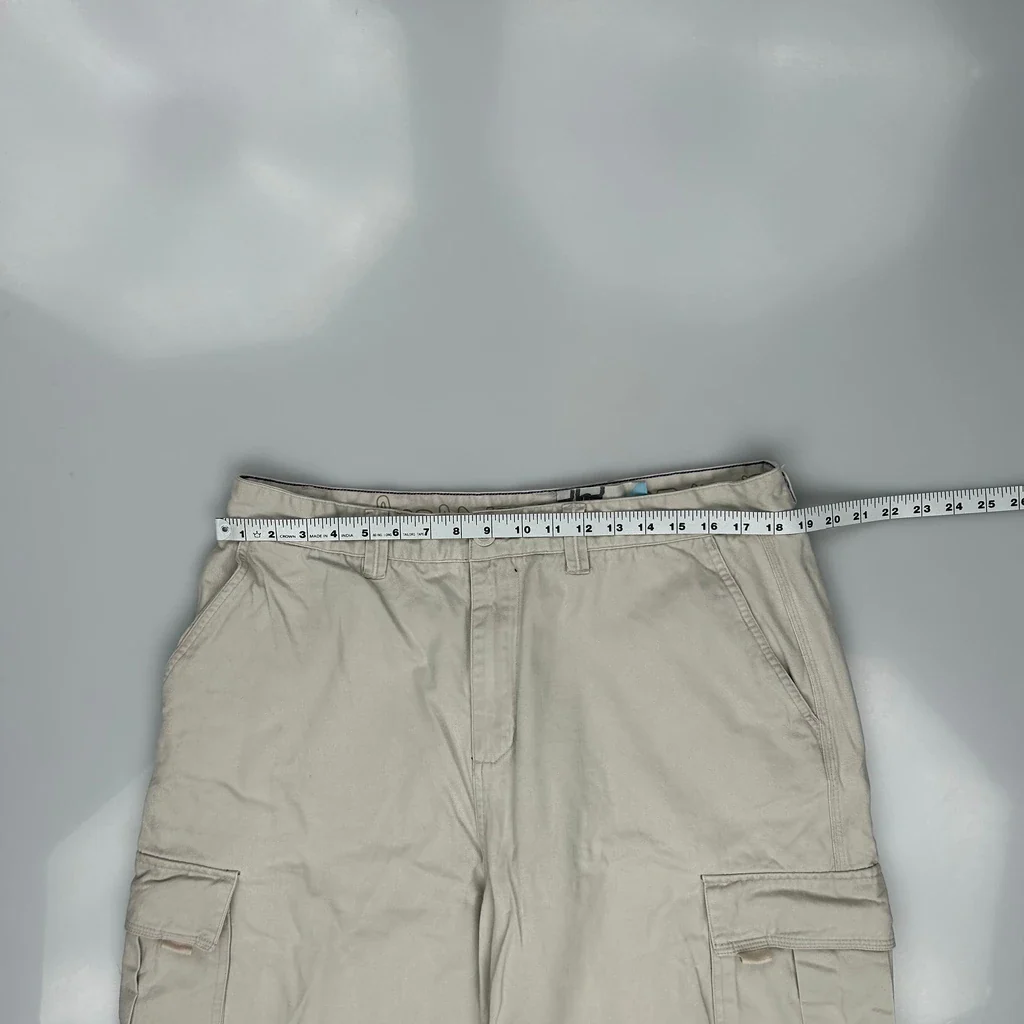 Quiksilver Cargo Shorts - 38W 10L Beige Cotton - Image 3
