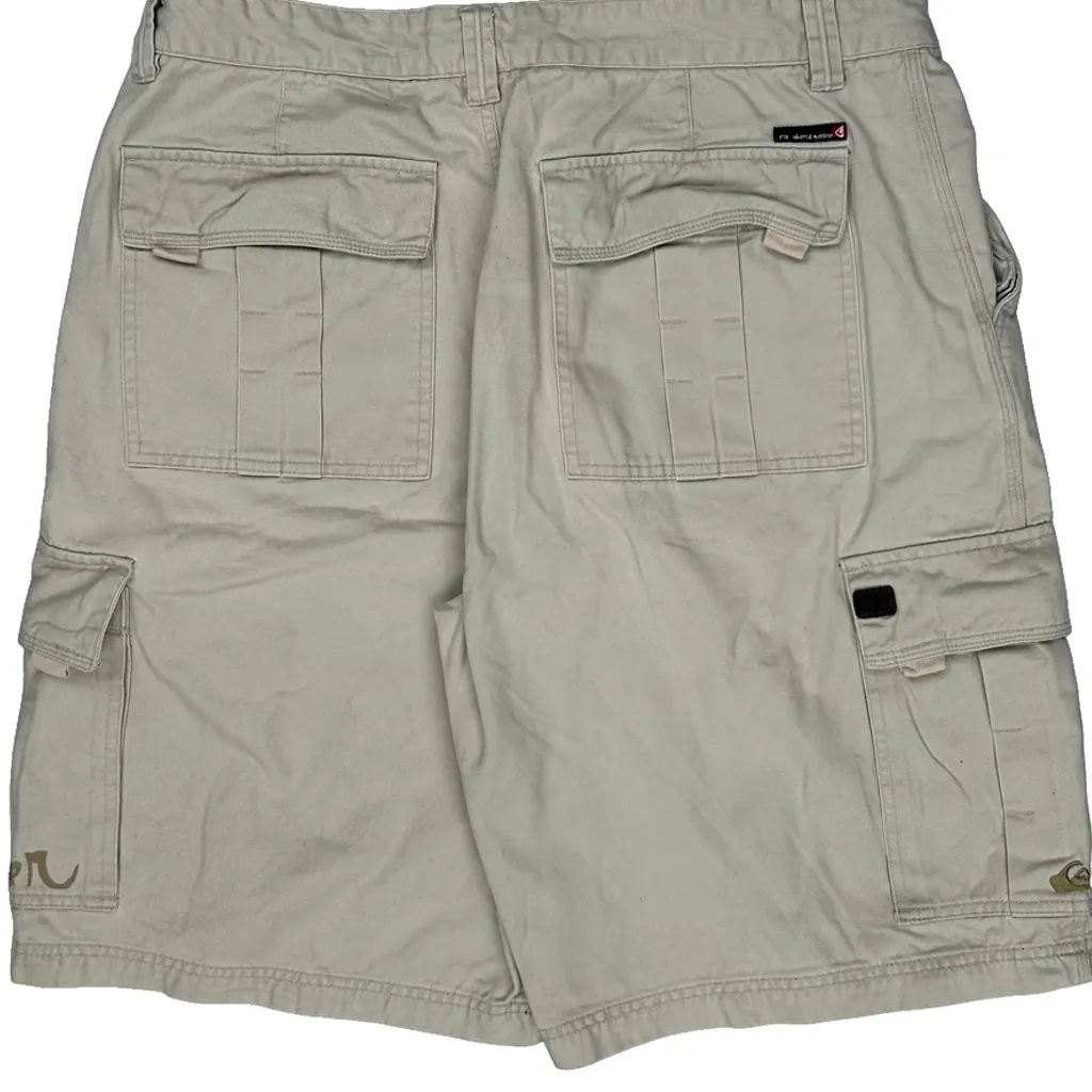 Quiksilver Cargo Shorts - 38W 10L Beige Cotton - Image 7