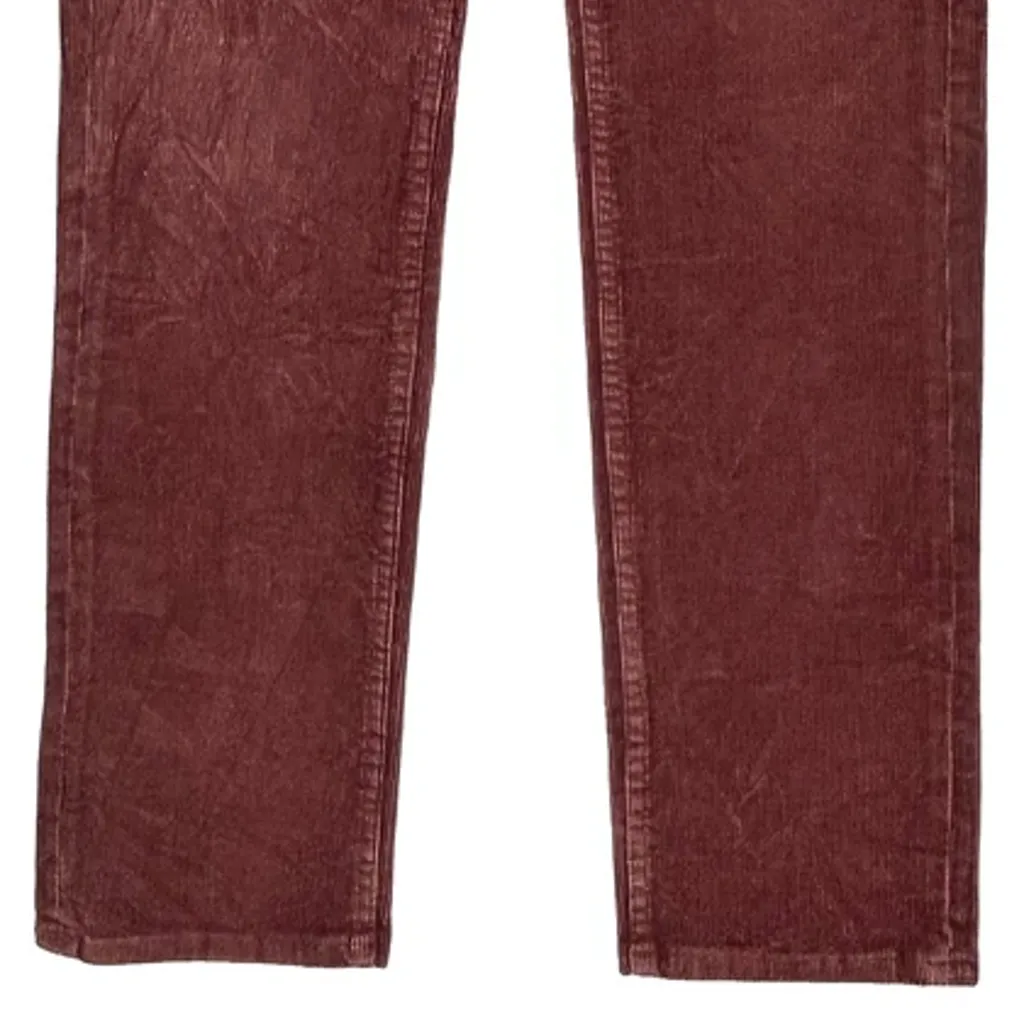 Quiksilver Cord Trousers - 30W 30L Red Corduroy - Image 10