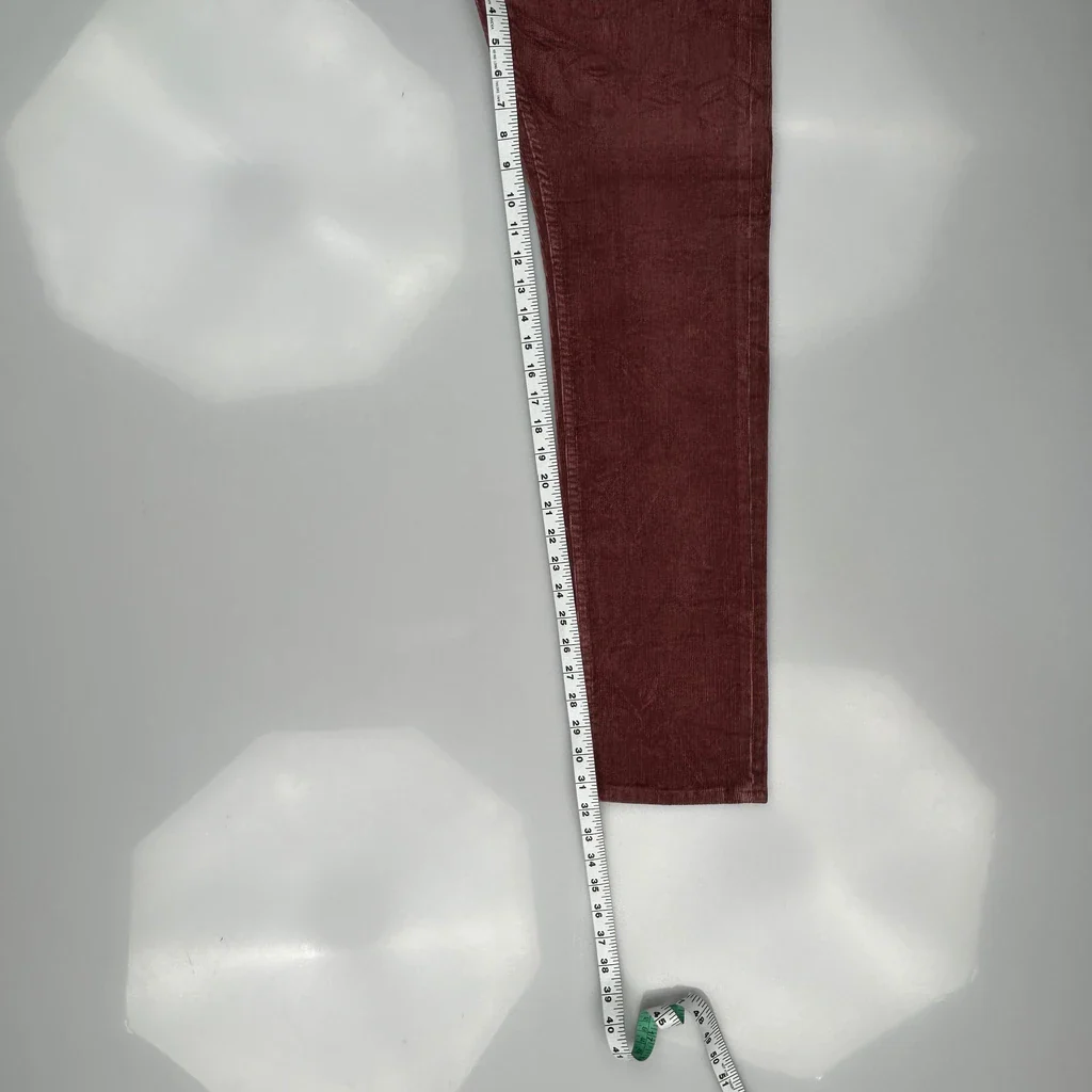 Quiksilver Cord Trousers - 30W 30L Red Corduroy - Image 5