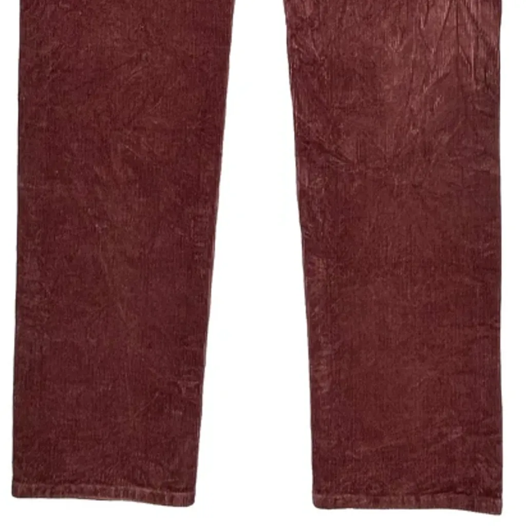 Quiksilver Cord Trousers - 30W 30L Red Corduroy - Image 7