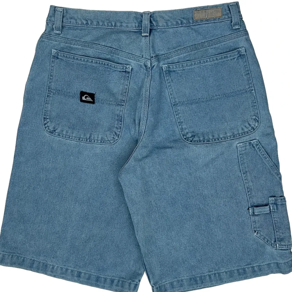 Quiksilver Denim Shorts - 34W 11L Blue Denim - Image 6