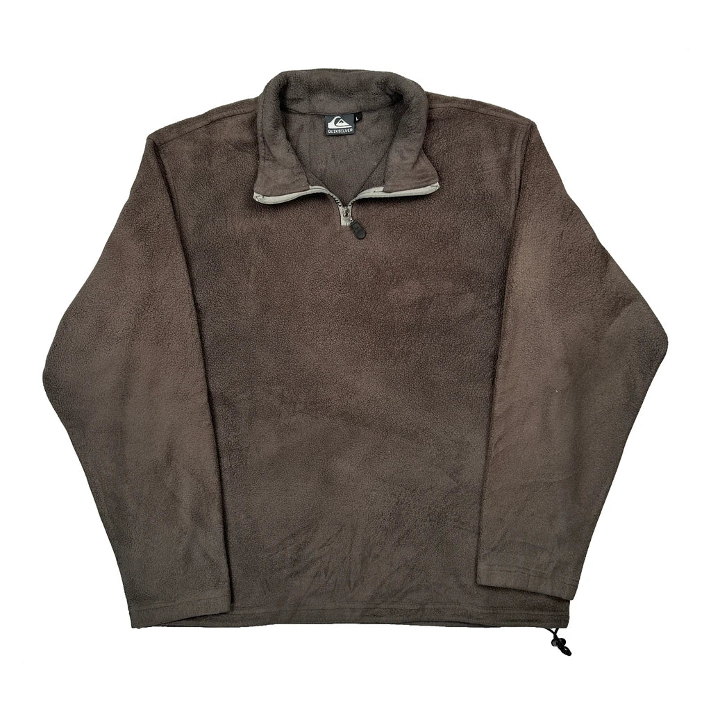 Quiksilver Fleece - Large Brown Polyester