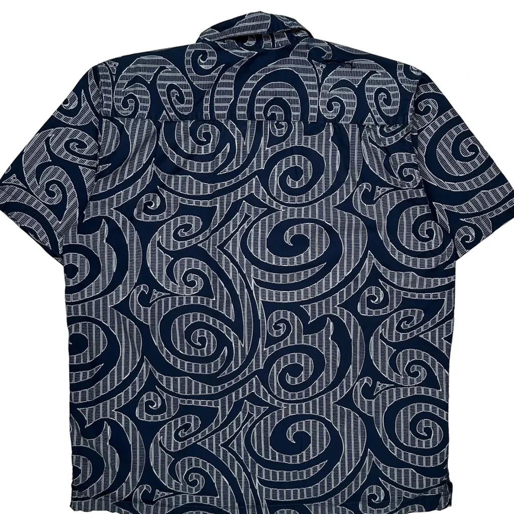 Quiksilver Hawaiian Shirt - Medium Blue Cotton - Image 7
