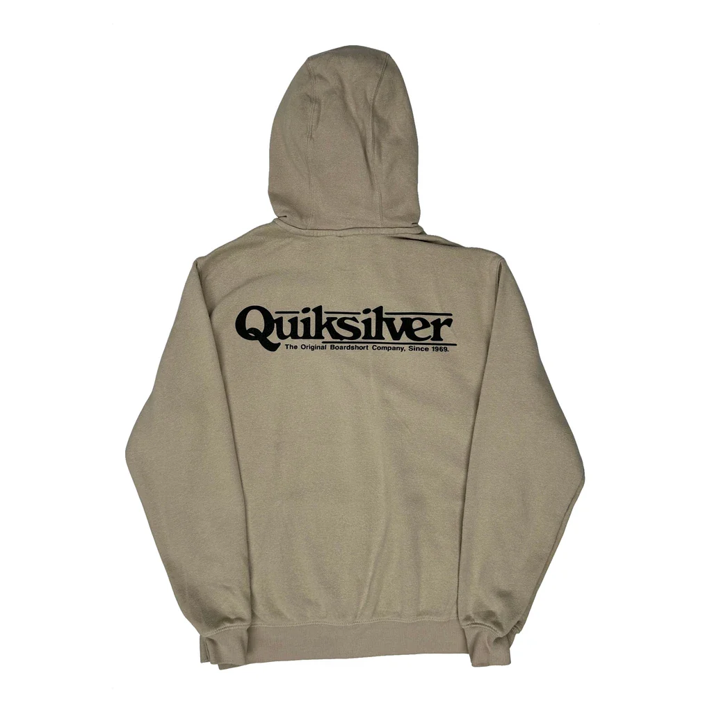 Quiksilver Hoodie - Small Beige Cotton - Image 2