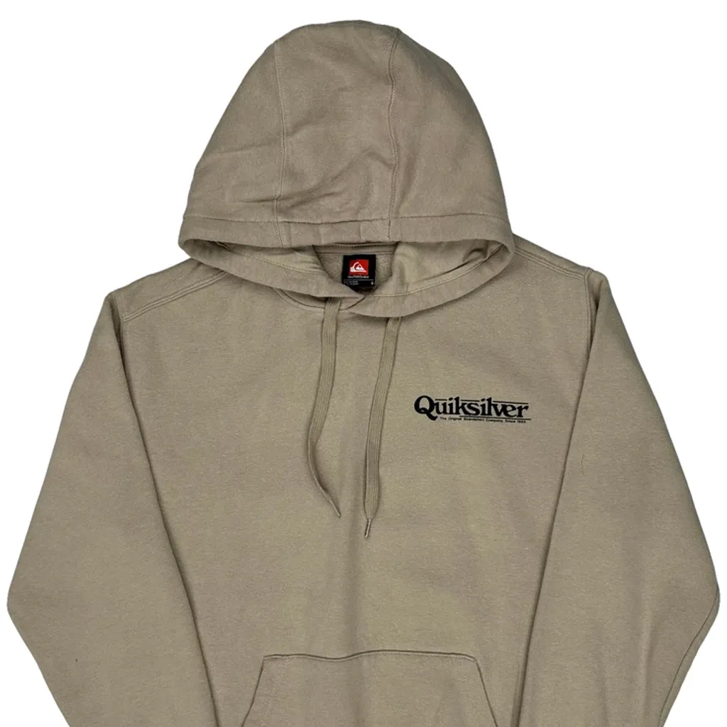 Quiksilver Hoodie - Small Beige Cotton - Image 4
