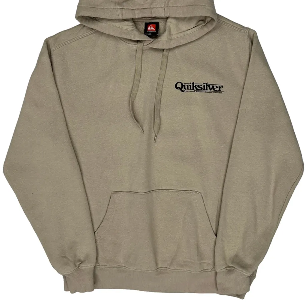 Quiksilver Hoodie - Small Beige Cotton - Image 5