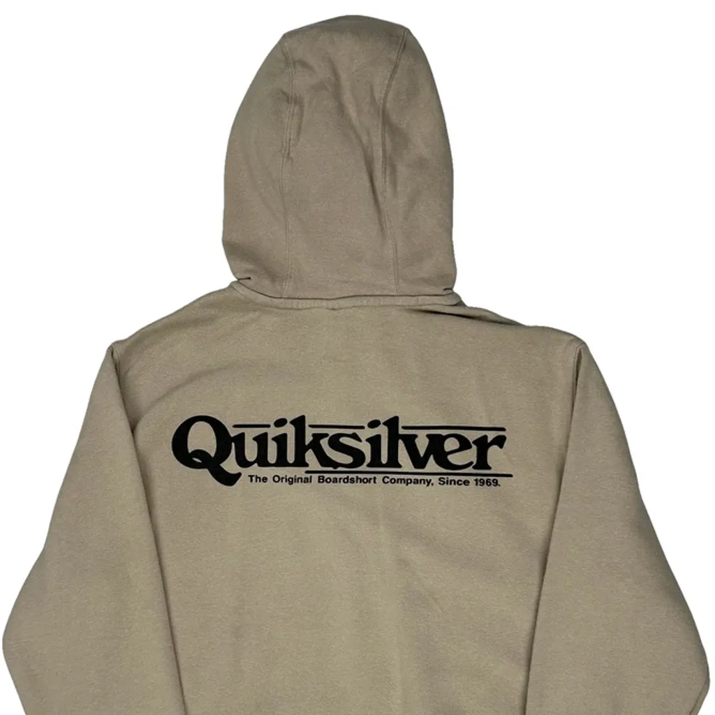 Quiksilver Hoodie - Small Beige Cotton - Image 6