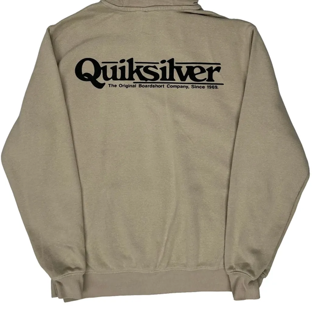 Quiksilver Hoodie - Small Beige Cotton - Image 7