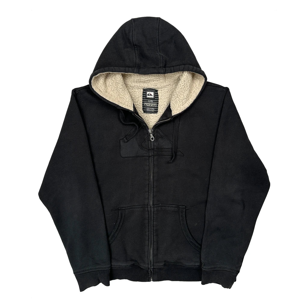 Quiksilver Hoodie - Large Black Cotton