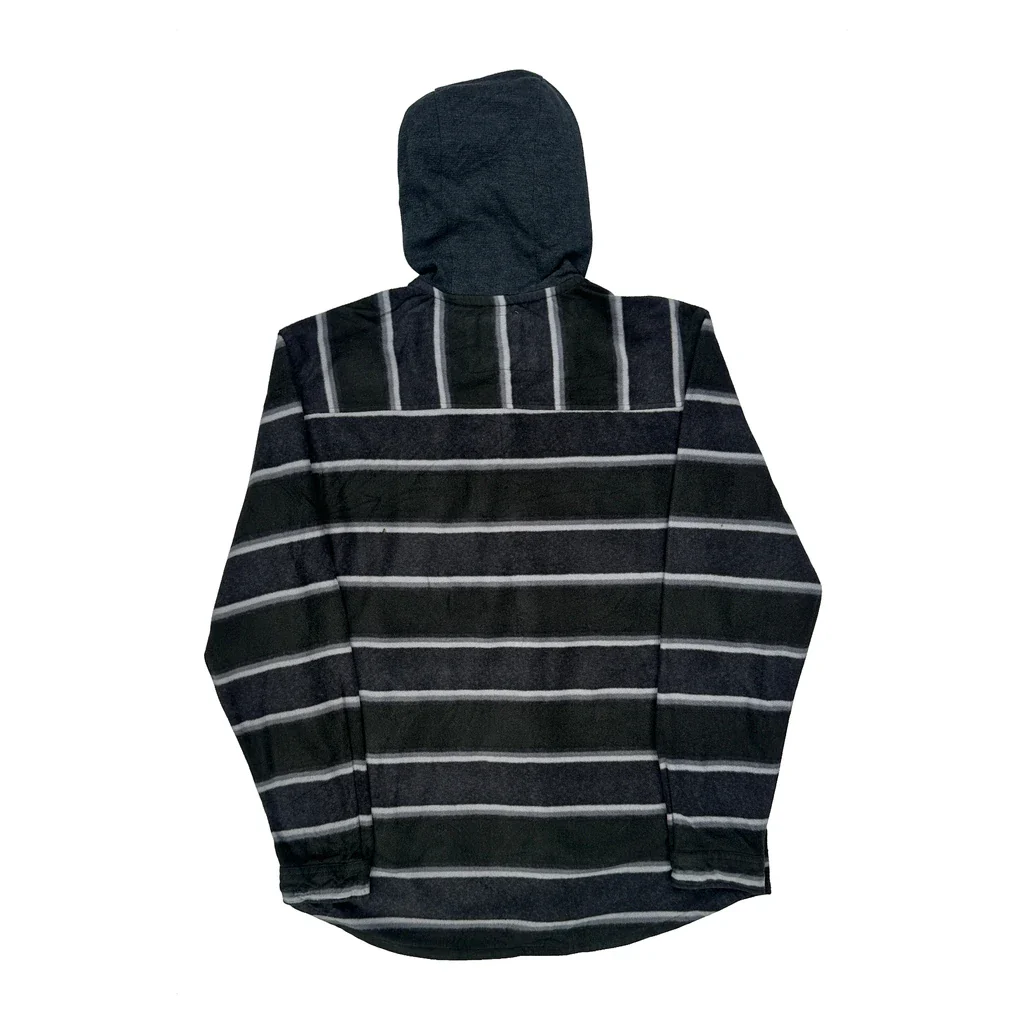 Quiksilver Striped Hoodie - XL Black Cotton - Image 2