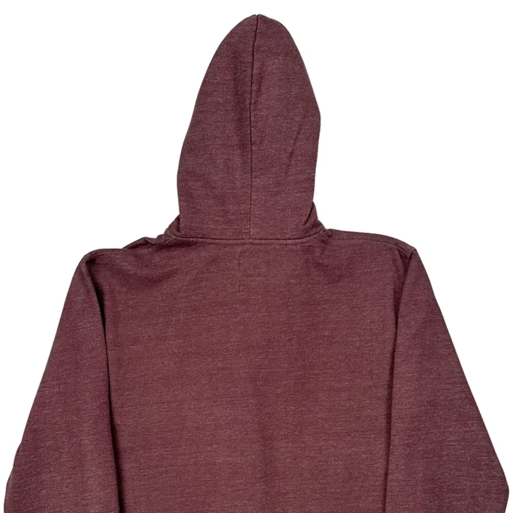 Quiksilver Hoodie - Large Burgundy Cotton Blend - Image 6