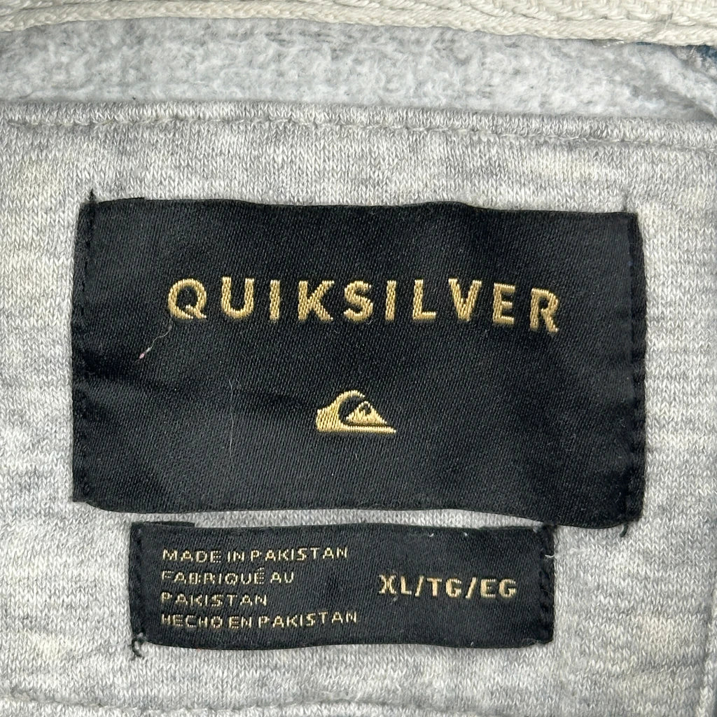 Quiksilver Raglan Hoodie - XL Grey Cotton - Image 3