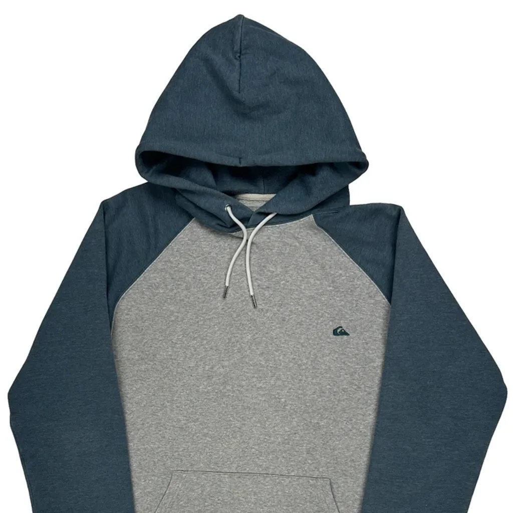 Quiksilver Raglan Hoodie - XL Grey Cotton - Image 4