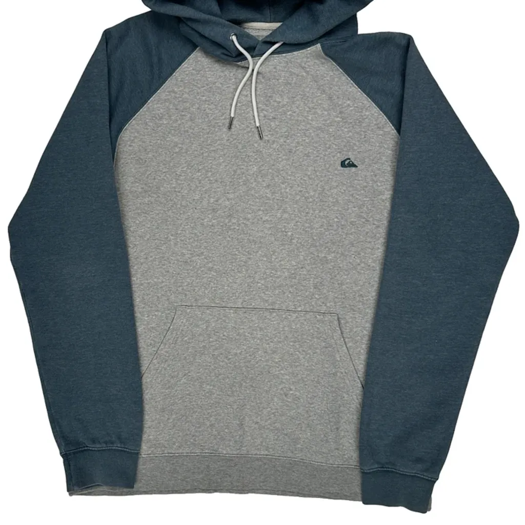 Quiksilver Raglan Hoodie - XL Grey Cotton - Image 5