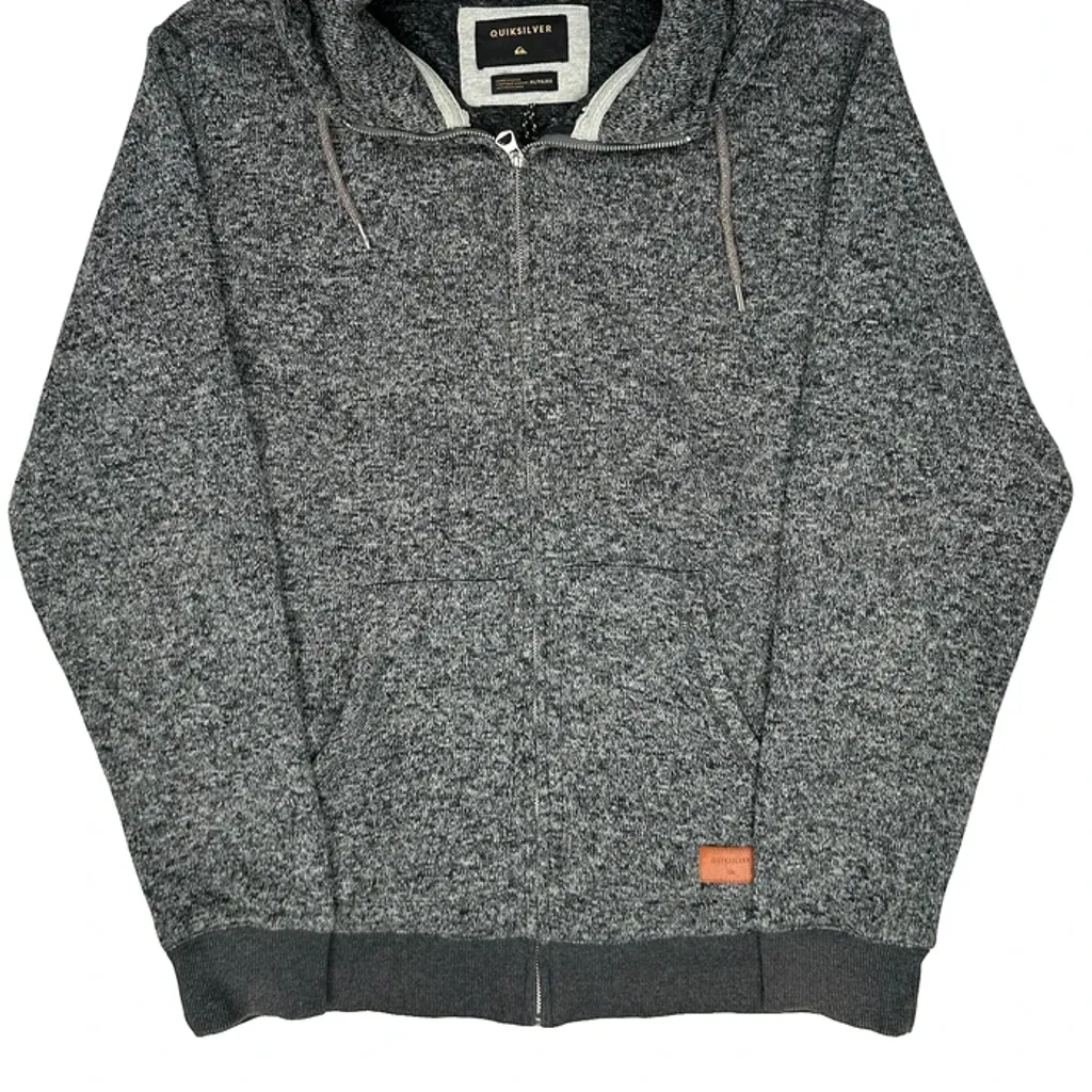 Quiksilver Hoodie - XL Grey Polyester - Image 5