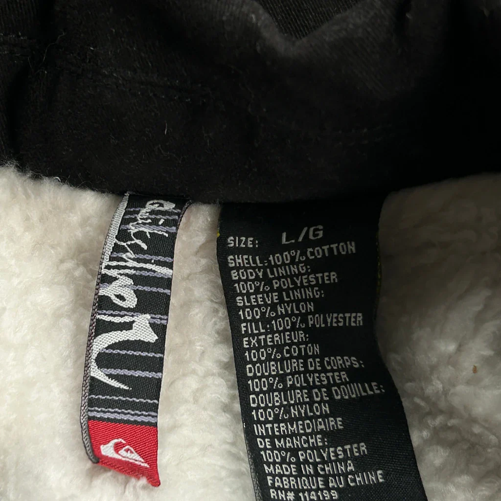 Quiksilver Jacket - Large Black Cotton - Image 3