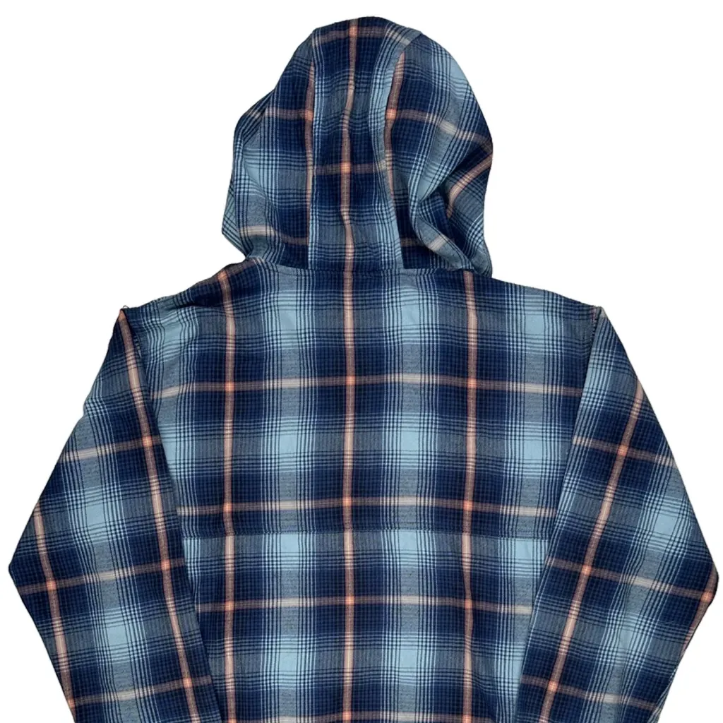 Quiksilver Checked Flannel Jacket - Small Blue Cotton - Image 6