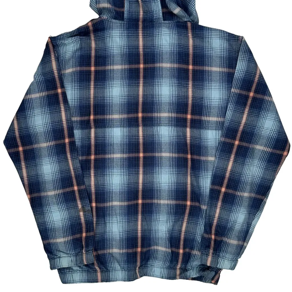 Quiksilver Checked Flannel Jacket - Small Blue Cotton - Image 7