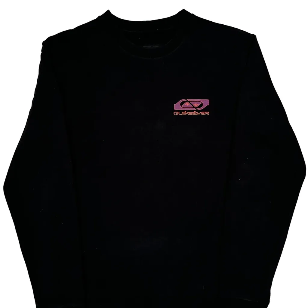 Quiksilver Graphic Long Sleeve T-Shirt - XL Black Cotton - Image 5