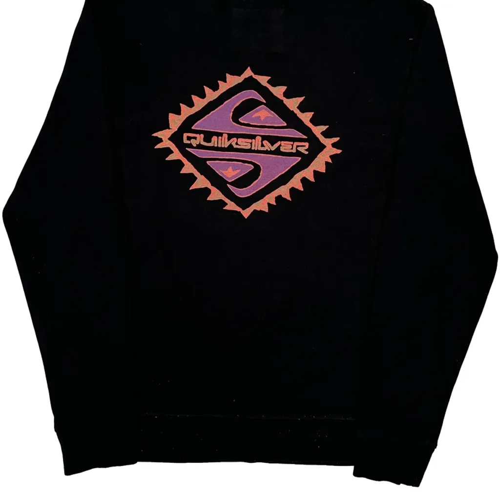 Quiksilver Graphic Long Sleeve T-Shirt - XL Black Cotton - Image 6
